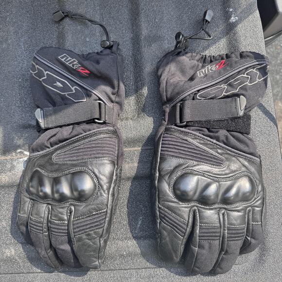 Mens Spidi NK2 H2Out Waterproof Motorcycle Gloves XL Black Leather Knuckle Armor - Picture 1 of 6